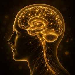 Ilustração representando a neurofisiologia da acupuntura e os mecanismos terapêuticos ativados pela estimulação dos acupontos.